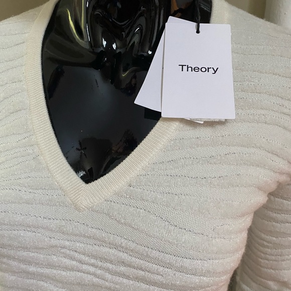 Theory zebra plush ivory sweater - Picture 5 of 7